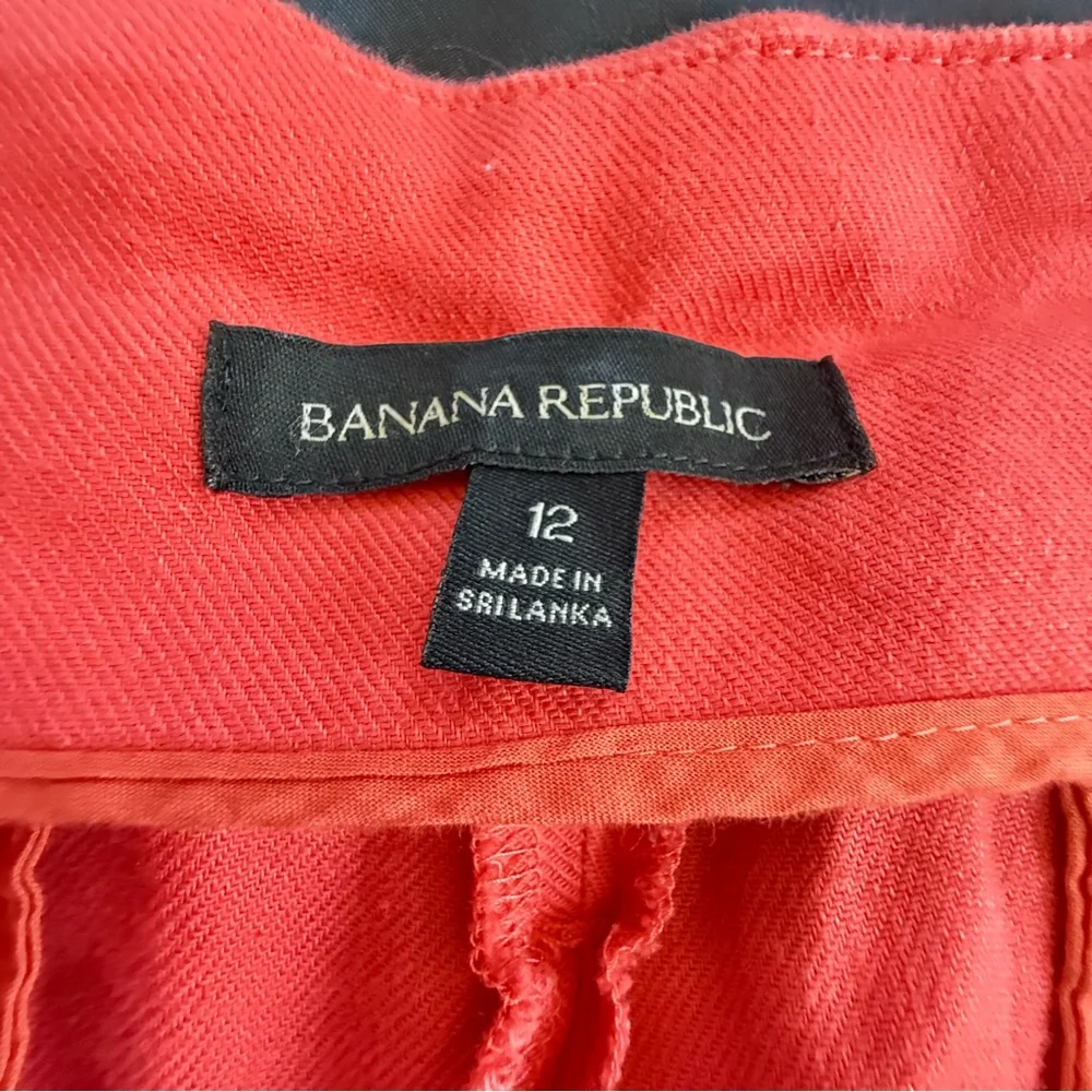 Banana‎ Republic High-Rise Wide-Leg Linen-Cotton Pant Size 12